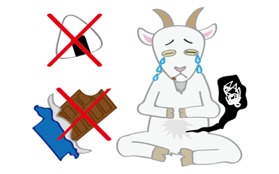 食べ物を動物に与えない